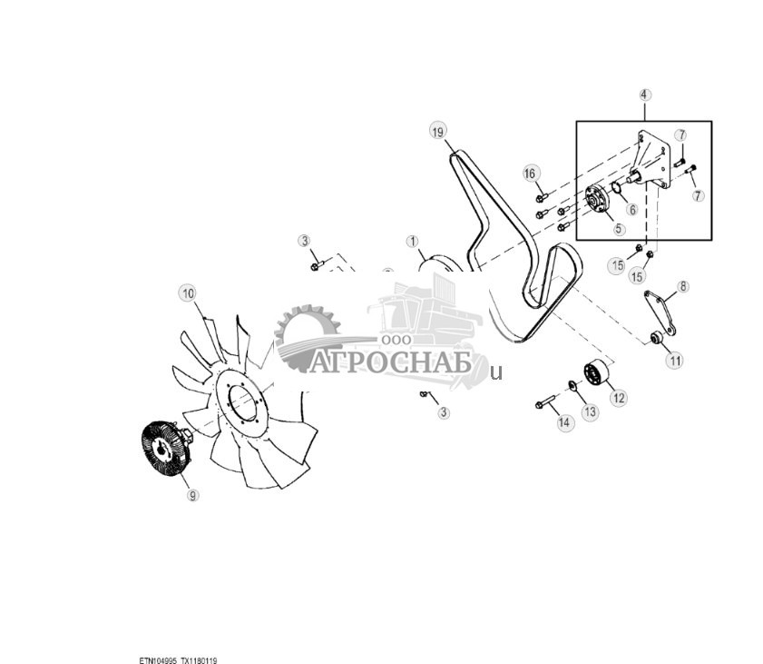 Комплект вентилятора, с регулируемым приводом вязкостной муфтой и системой кондиционирования воздуха - ST818219 166.jpg